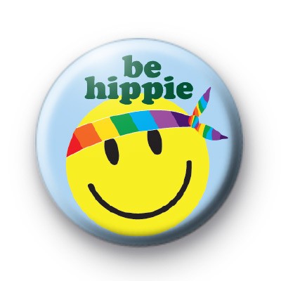 Yellow Smiley Be Hippe Face badge