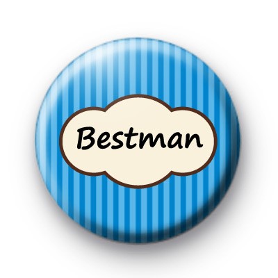 Bright Blue Stripey Bestman Badges