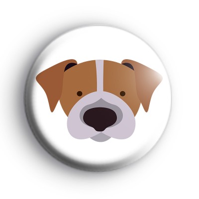 Cute Big Brown Dog Badge