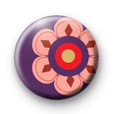 Big Purple Flower Badge