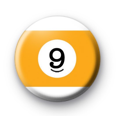 Billiard Ball Birthday Age Number 9 Badge