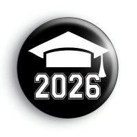 Black and White Graduate 2026 Badge