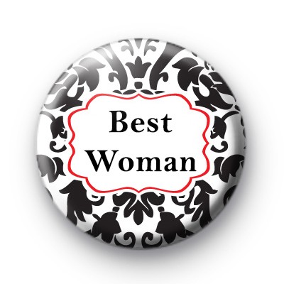 Black And Red Best Woman badge