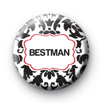 Black and Red Bestman Wedding Badges