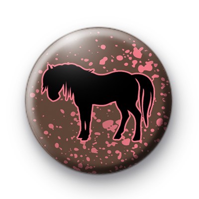 Black Beauty Horse Button Badges