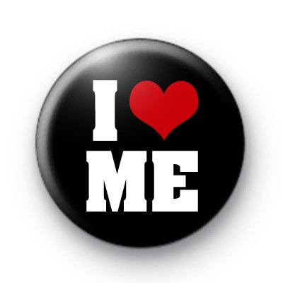Black I Love Me Badge
