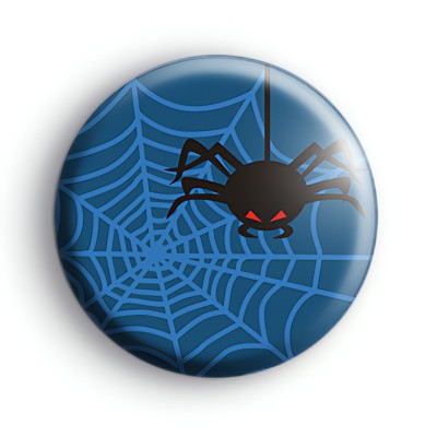 Spooky Blue Spider Badge