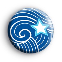 Blue Star Swirl Pattern Badge