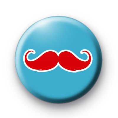 Blue and Red Moustache Badges
