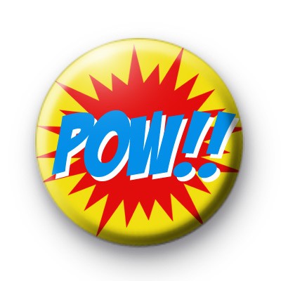 Bright Comic Book POW Badge