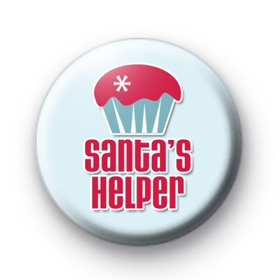 Blue Cupcake Santas Helper badge
