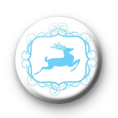 Blue Christmas Reindeer Badges