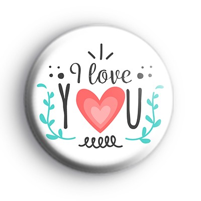BOHO I Love You Badge