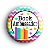 Book Ambassador Rainbow Badge Button Badges