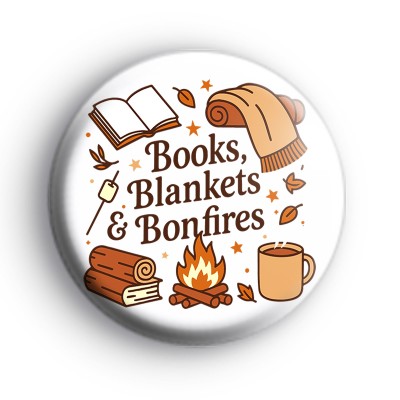 Books Blankets and Bonfires Badge