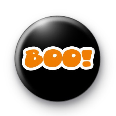 Orange Halloween Spooky Boo Badge