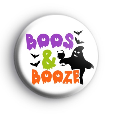 Boos And Booze Halloween Party Badge