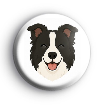 Border Collie Dog Button Badge