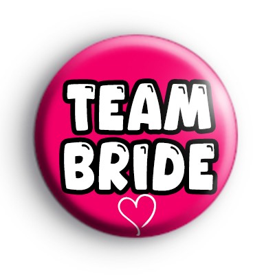 Bright Pink Team Bride Badges