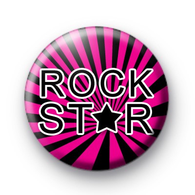 Bright Pink Rock Star Badges
