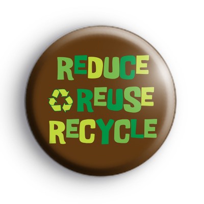 Green and Brown Recycle Badge