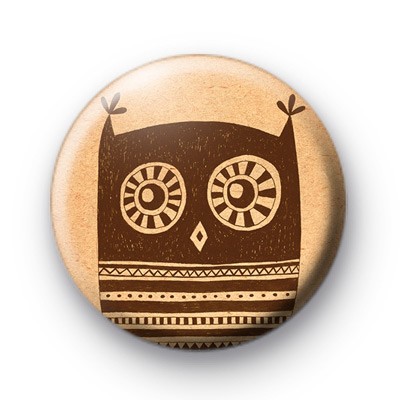 Brown Owl Button Badge