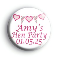Bunting Custom Hen Party Badge