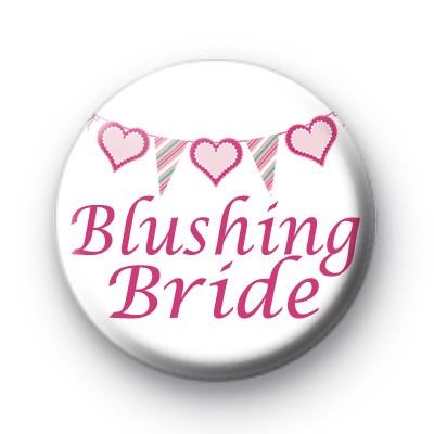 Bunting Blushing Bride badge