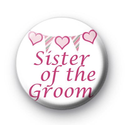Bunting Sister of the Groom Badge