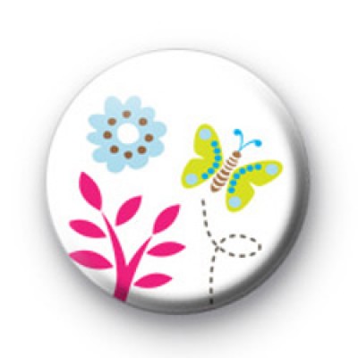 Summer Butterfly Button Badges