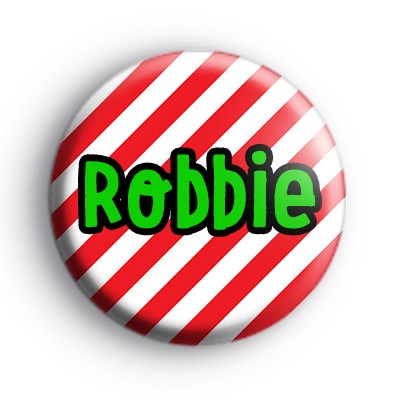 Personalised Candy Cane Christmas Name Badge