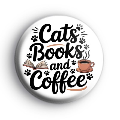 Cats Books and Coffee Badge
