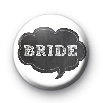 Chalkboard Bride Wedding Badges