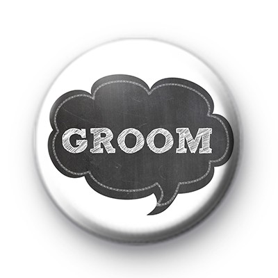 Chalkboard Groom Wedding Badges