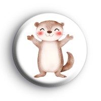 Cute Brown Squirrel Badge Button Badges