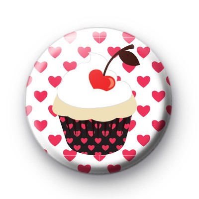 Cherry Cupcake Love Badge