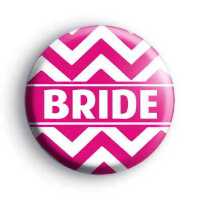 Chevron Pink Bride Badge
