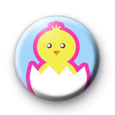 Chick Easter Egg Button Badge