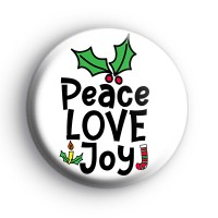 Peace Love Joy Christmas Badge