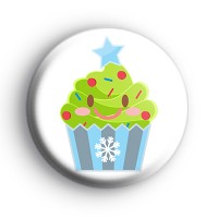 Festive Cupcake Xmas Tree Badge