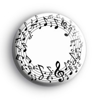Musical Notes Circle Badge