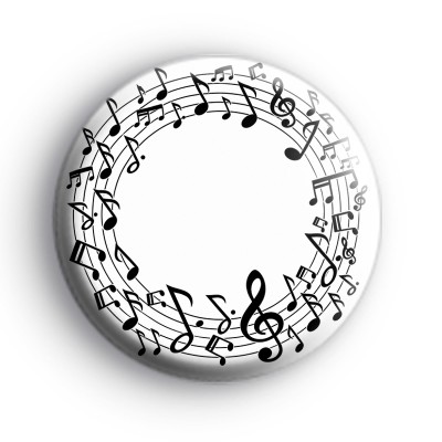 Musical Notes Circle Badge