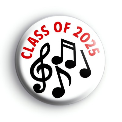 Class Of 2025 Music Notes Badge