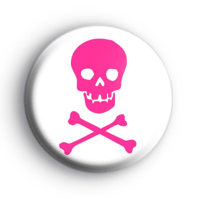 Classic Pink Skull Badge