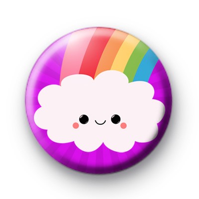 Cloudy Smiley  Rainbow Badge