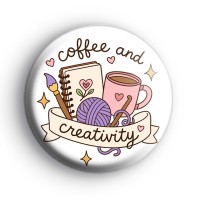 Coffee and Creativity Badge Button Badges