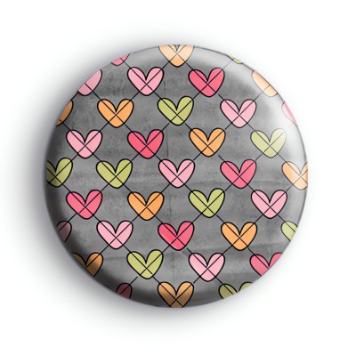 Scribble Colour Hearts Badge