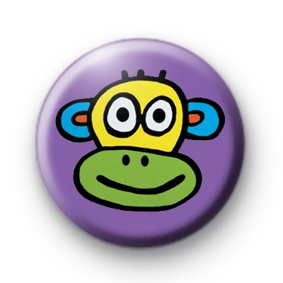 Colourful Cheeky Monkey Badge