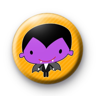 Purple Count Dracula Halloween Badge