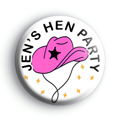 Cowgirl Hat Hen Party Badge